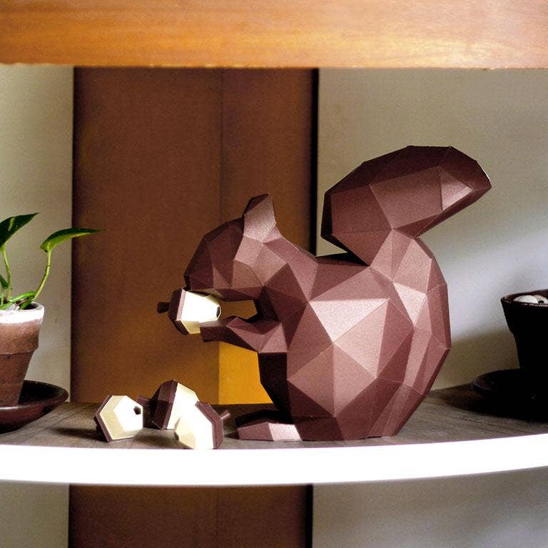 Squirrel 3D PaperCraft Origami Model, PaperCraft Art
