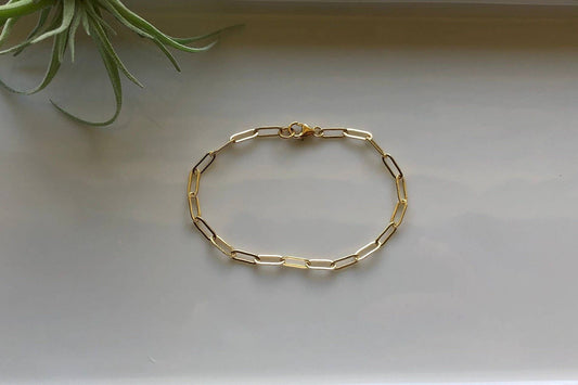 Paperclip Chain Bracelet / Rectangle Chain