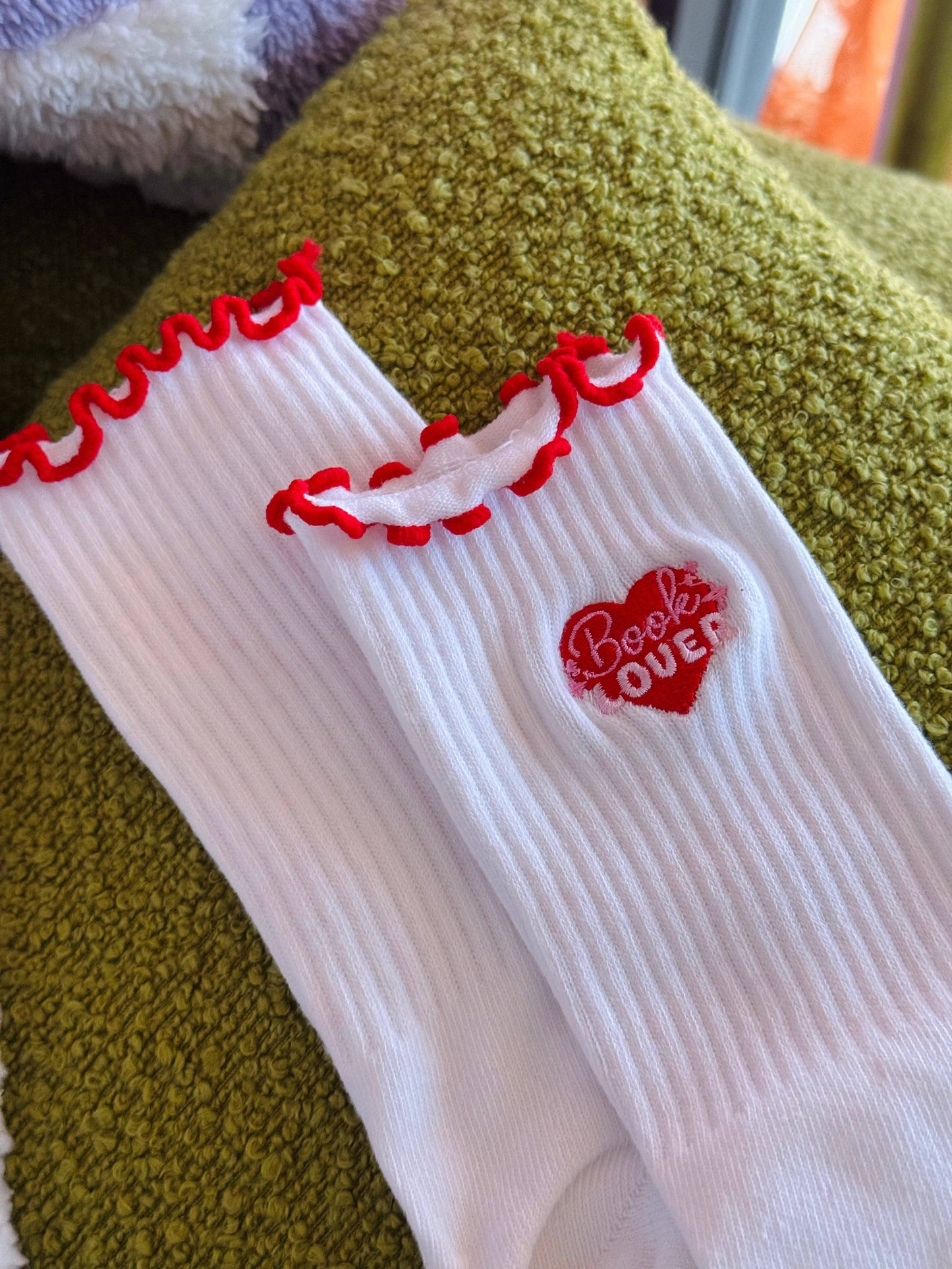 Book Lover Ruffle Socks