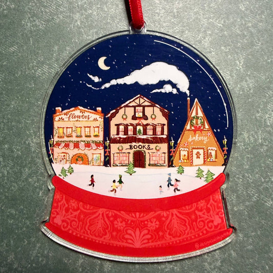 Christmas Cozy Village Snowglobe Ornament