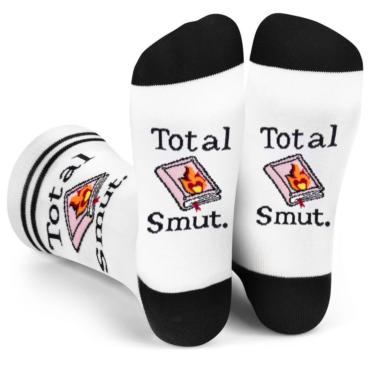 Total Smut Book Socks for Women who Love Reading Romance