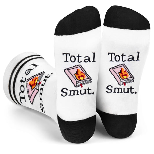 Total Smut Book Socks for Women who Love Reading Romance