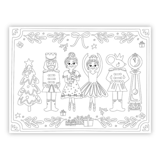 The Nutcracker Coloring Christmas Placemats