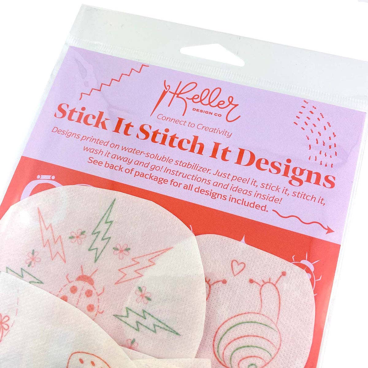 Stick It Stitch It Water Soluble Embroidery Patterns-Strawberry Patch