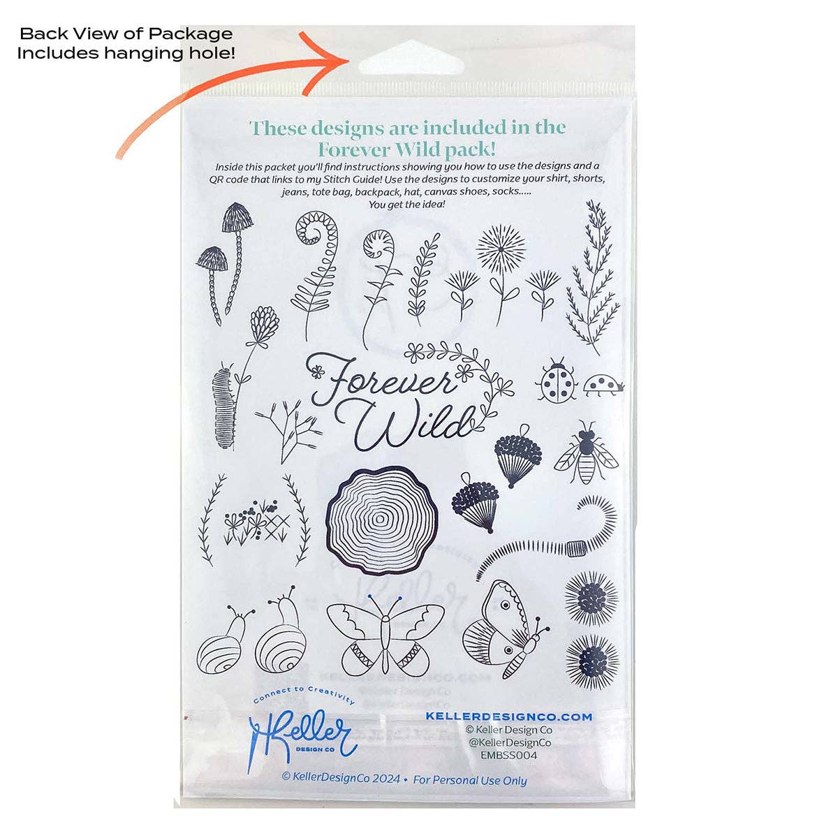 Stick It Stitch It Water Soluble Embroidery Patterns-Forever Wild
