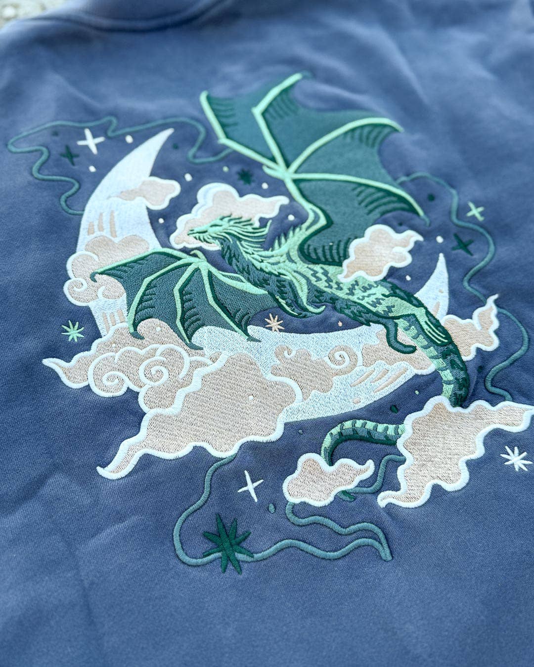 Celestial Dragon Embroidered Sweatshirt