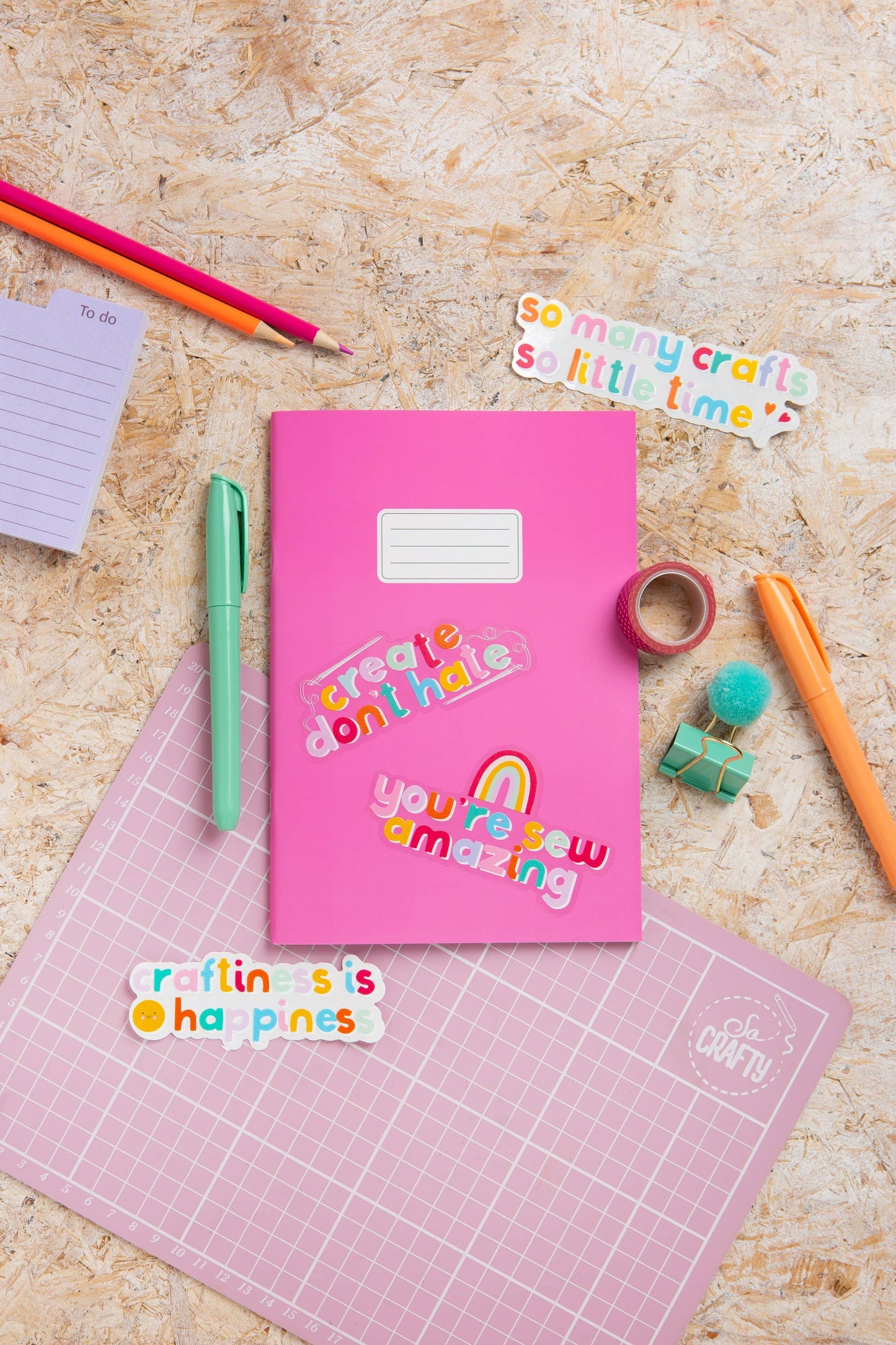 Craftiness is Happiness Sticker
