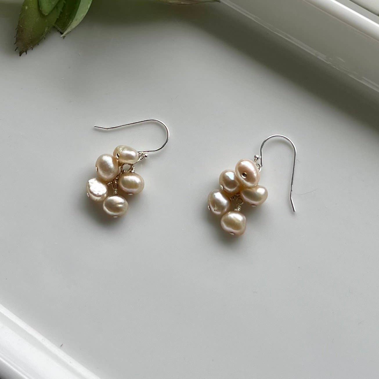 Pearl Cluster Earrings