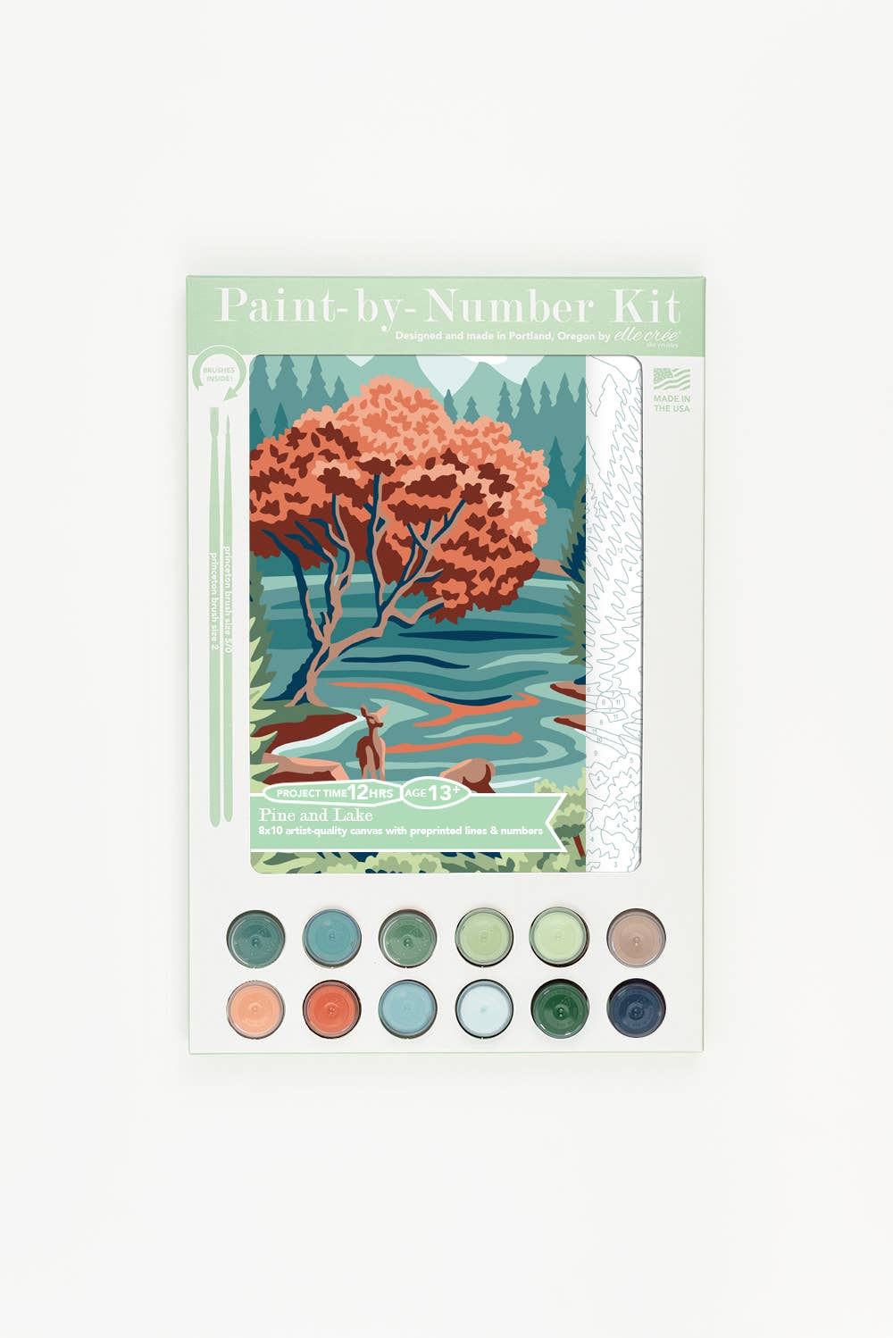Pine and Lake Paint-by-Number Kit