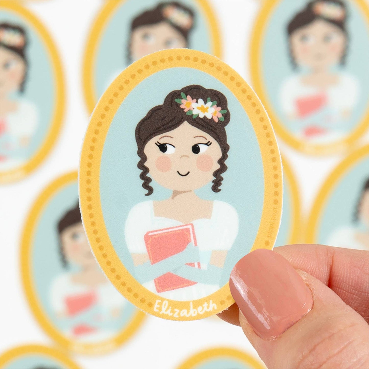 Pride and Prejudice Elizabeth Bennet Portrait Decal Sticker