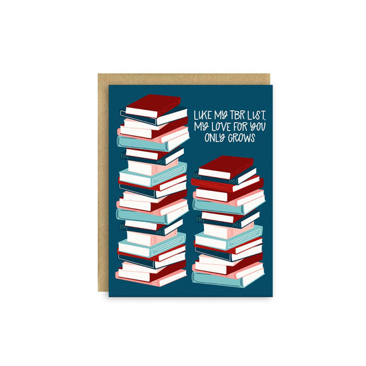 TBR List Bookish Valentine's Day Card