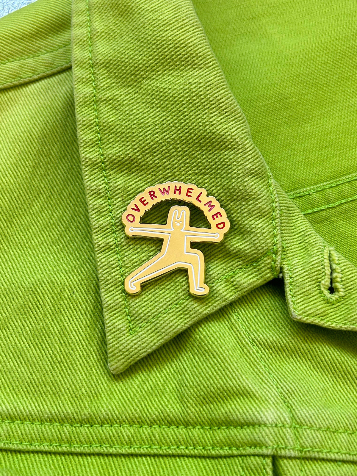 Overwhelmed Enamel Pin