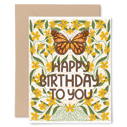 Monarch Birthday Greeting Card