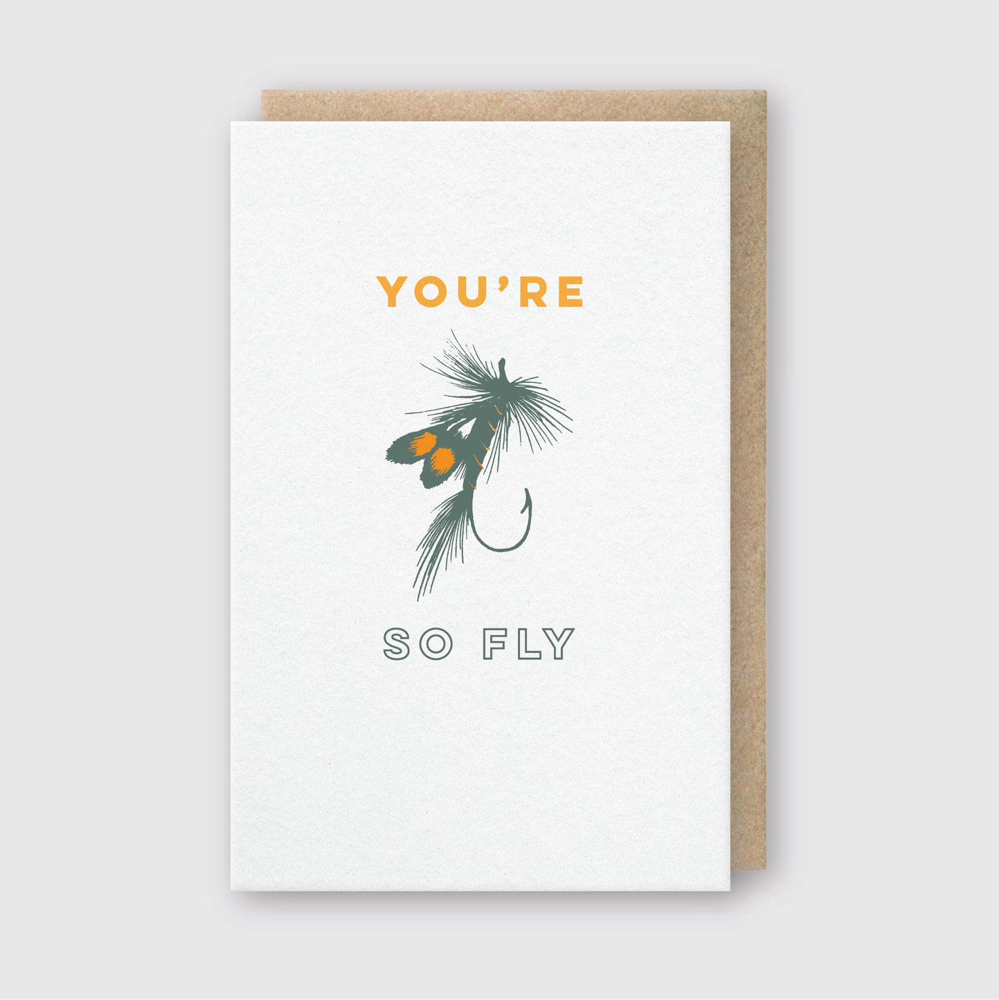 Letterpress Love Greeting Card – So Fly Hook