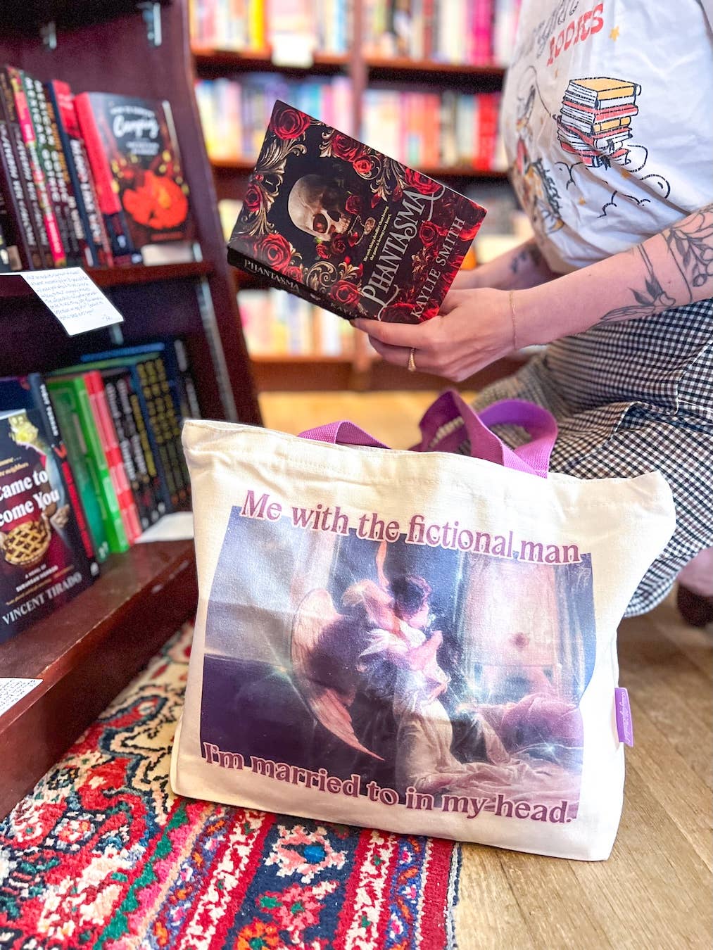 Fictional Man Fine Art Bookish Tote Bag | Totes