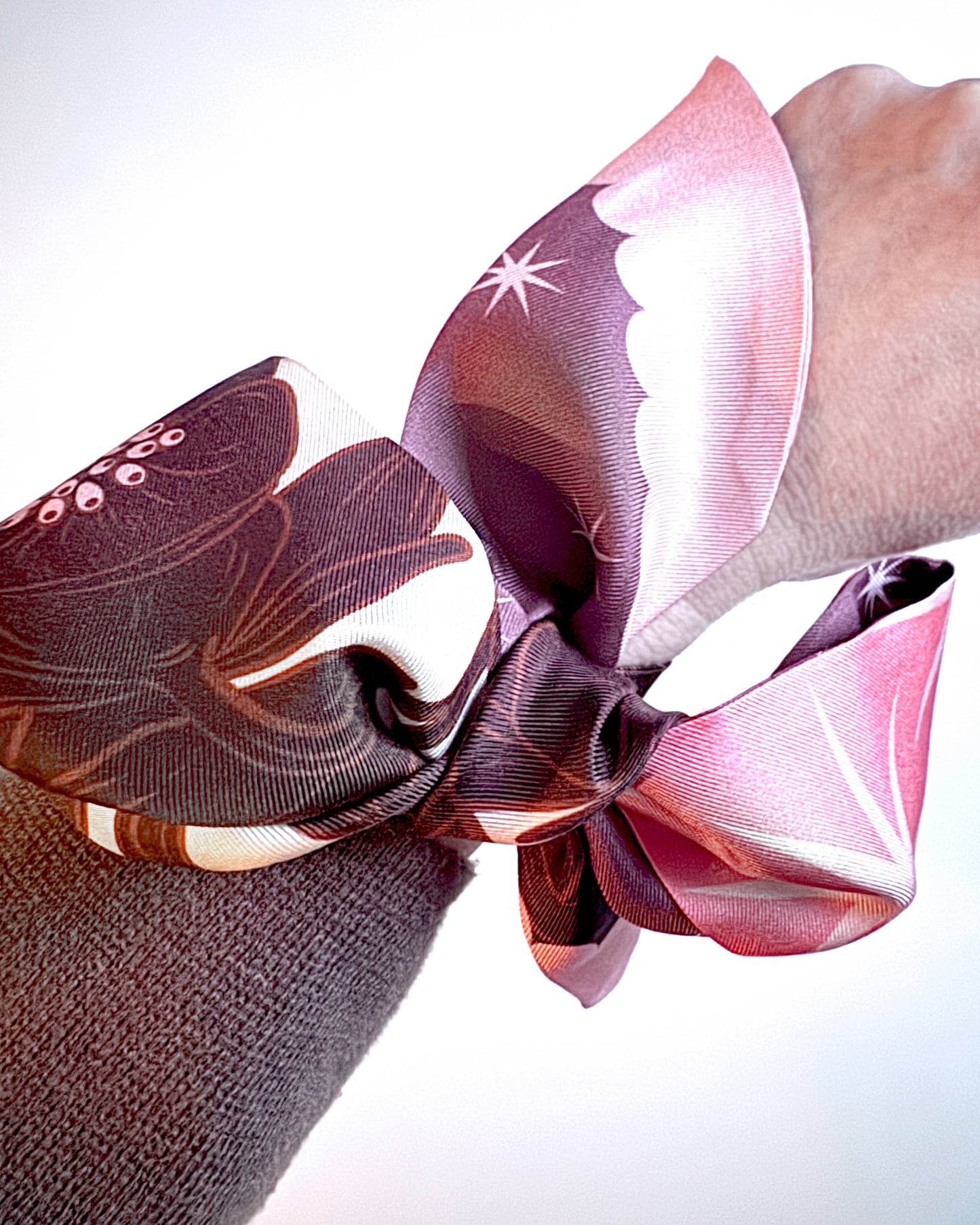 SKINNY SILK SCARF | Lunar Blossom