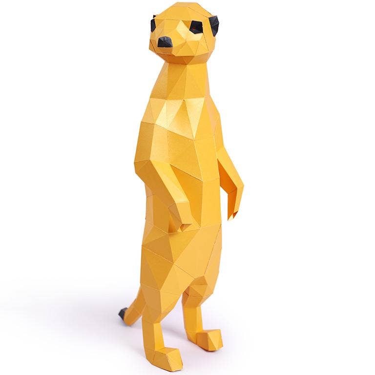 Meerkats 3D Paperart Origami Model