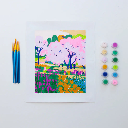 DIY - Paint Kit - Unframed Cherry Blossoms (Paint Anywhere / Hebe Studio) Paint by Numbers Mini