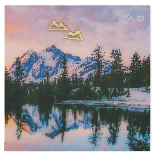 Gold Mountain Post Earring