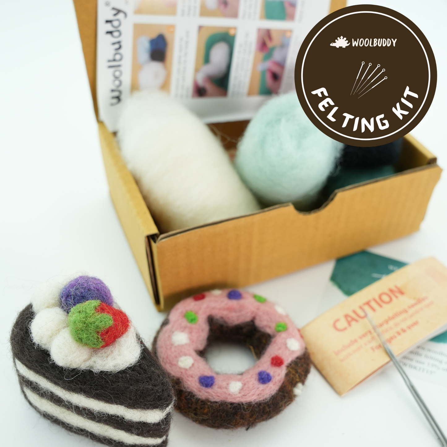 Needle Felting Kit -DIY Dessert (Donut & Cupcake)