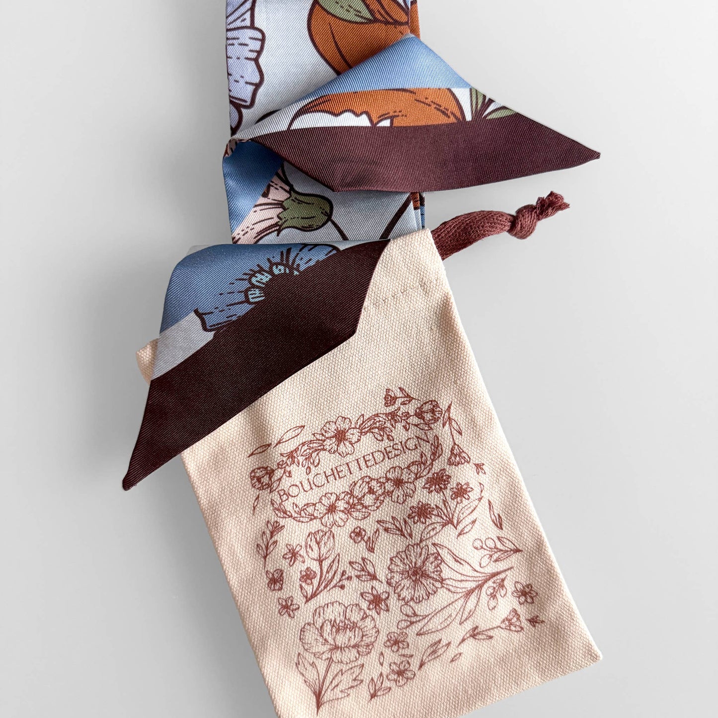 SKINNY SILK SCARF | Vibrant Florals