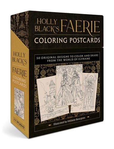Holly Black's Faerie Coloring Postcards: 50 Original Designs to Color and Share from the World of Elfhame book cover