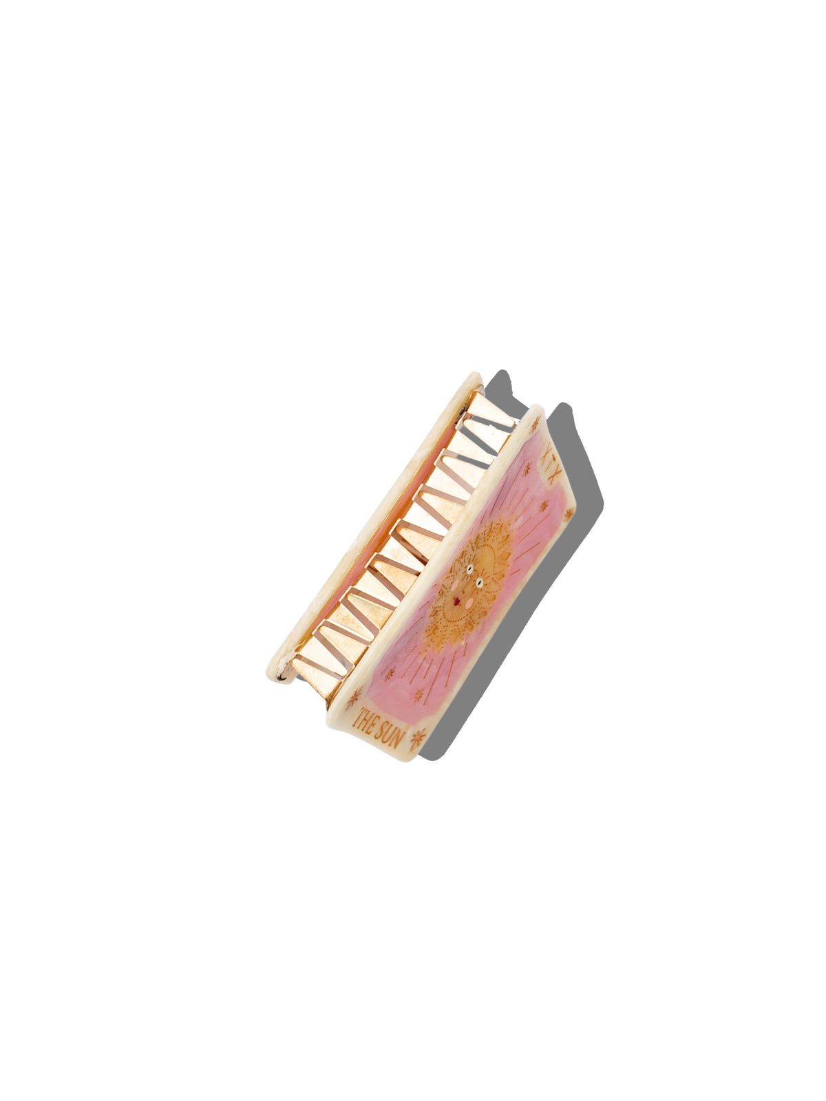Hand-painted Sun Tarot Card Claw Hair Clip | Eco-Friendly