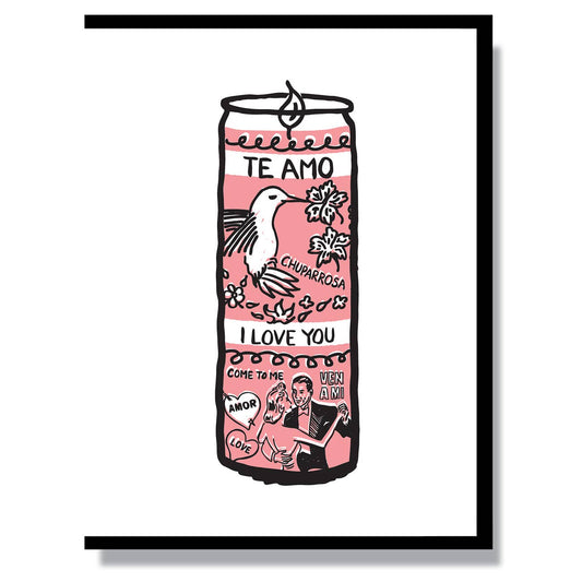Te Amo Love Prayer Candle Card