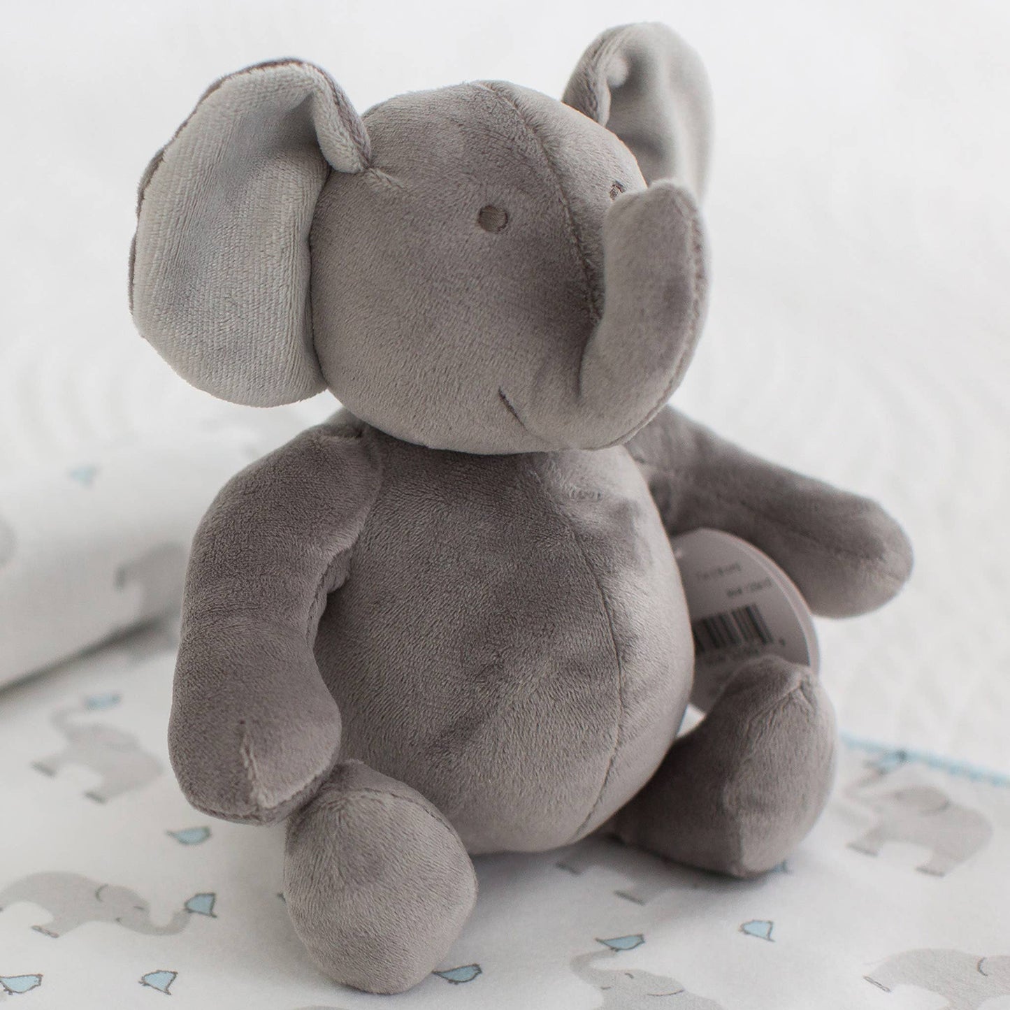 Baby Plush Toy, 7 Inch Sitting, Sterling Elephant