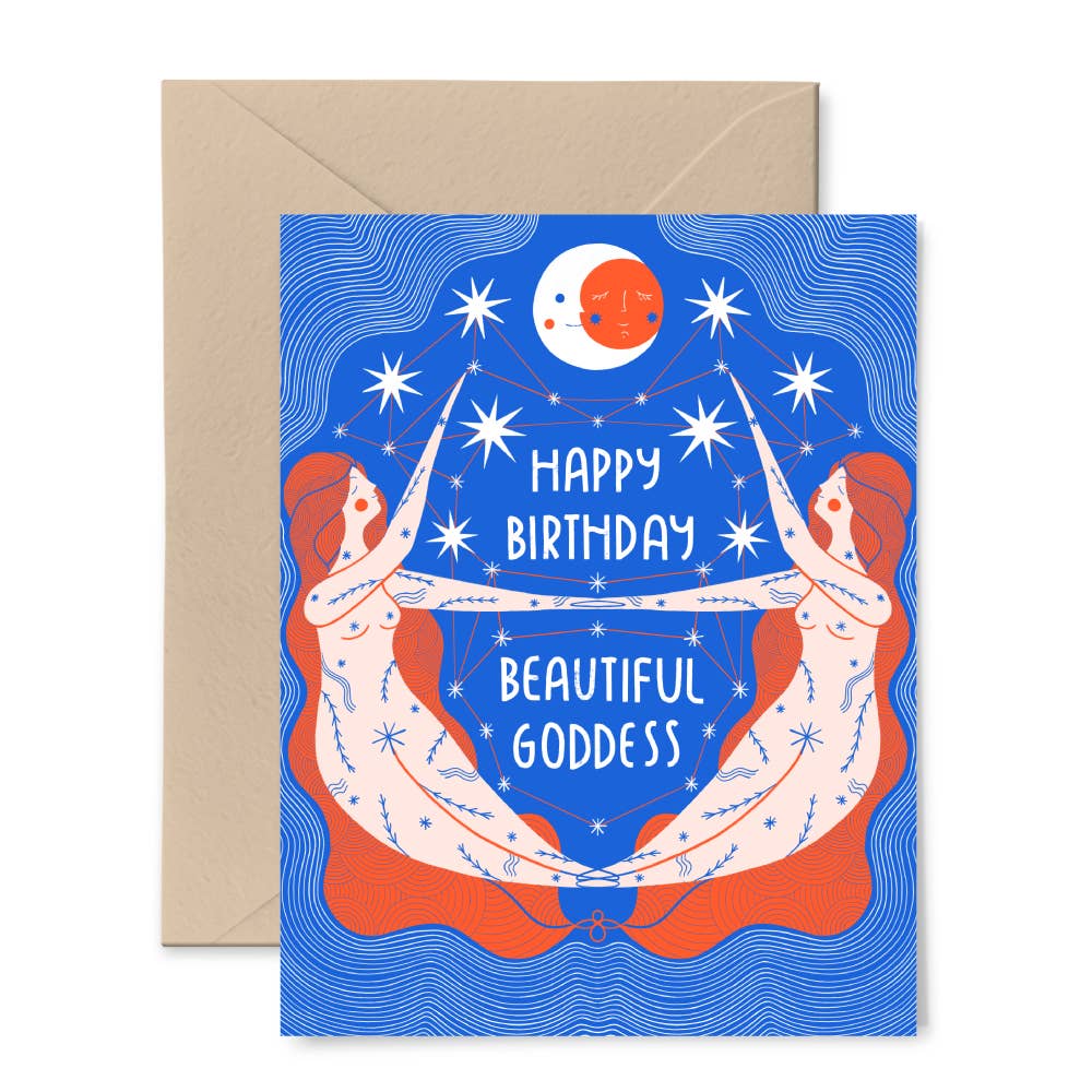 Birthday Goddess Greeting Card