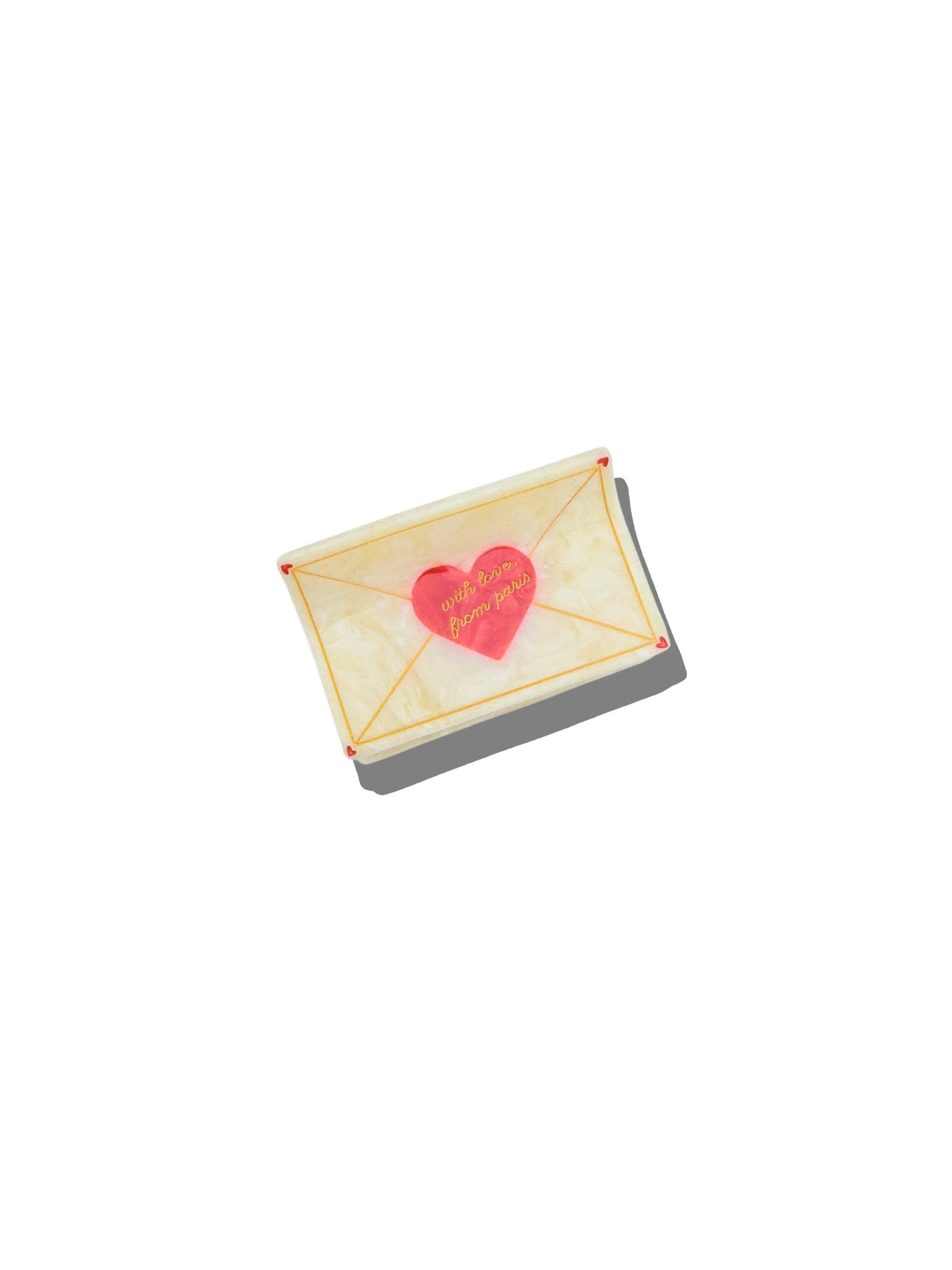 Hand-Painted Love Mail Claw Clip | Eco-Friendly