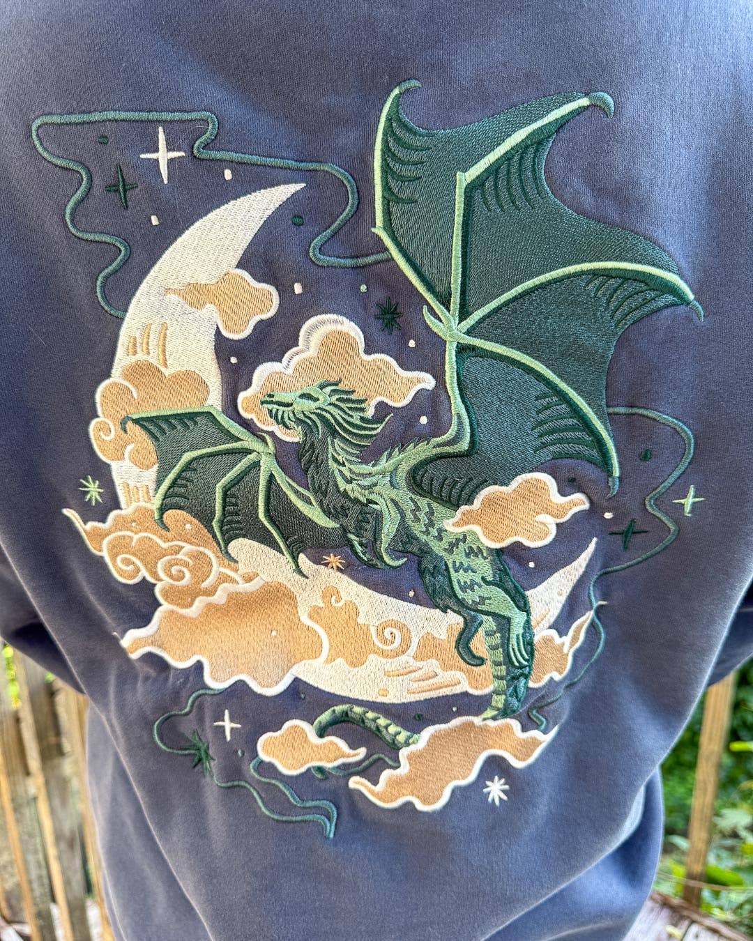 Celestial Dragon Embroidered Sweatshirt