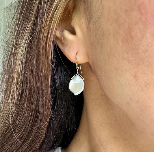 Keshi Pearl Earrings / Pearl Drop / Pearl Dangle / Baroque