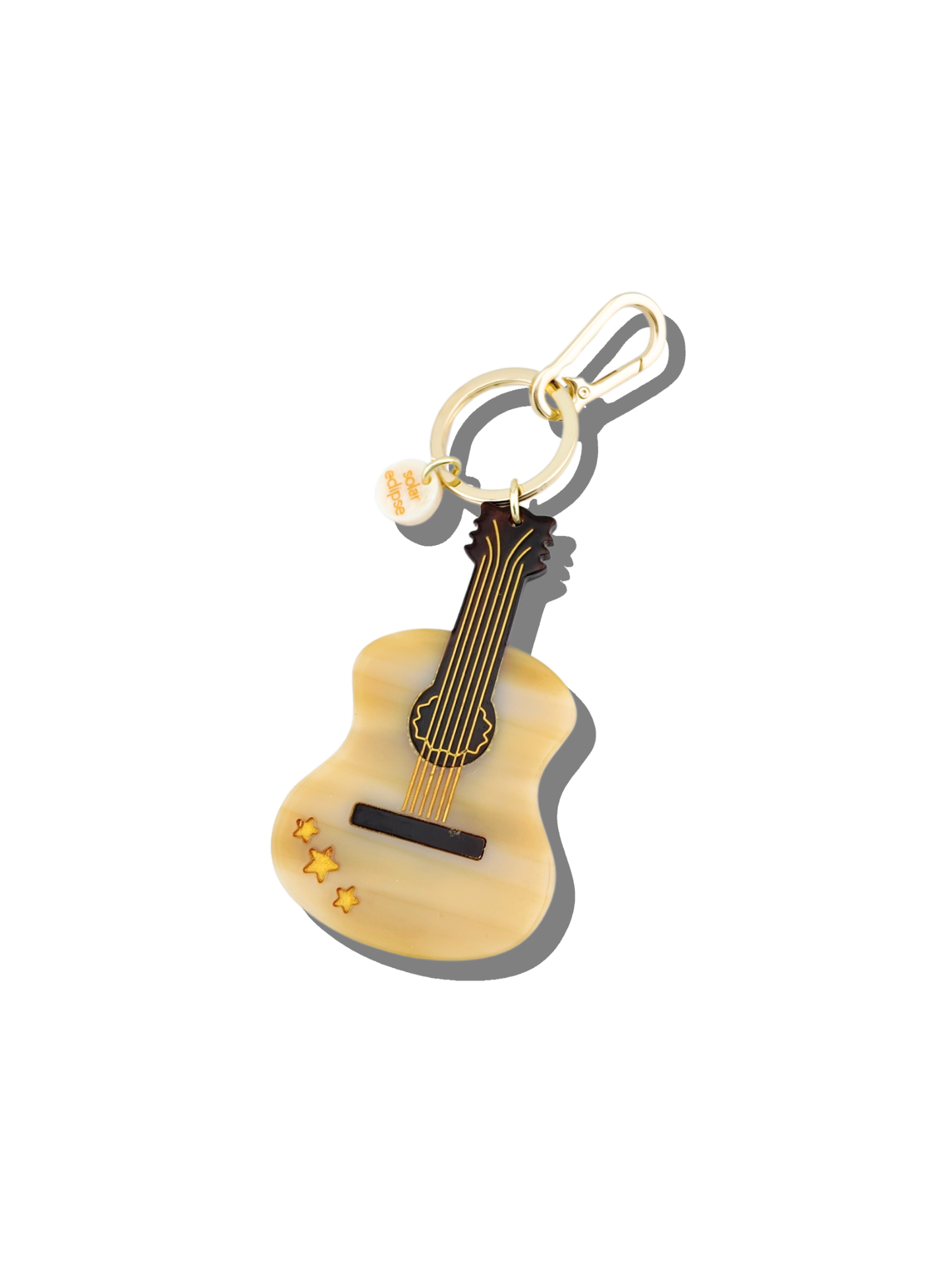 Hand-painted Guitar Bag Charm + Keychain | Eco Friendly