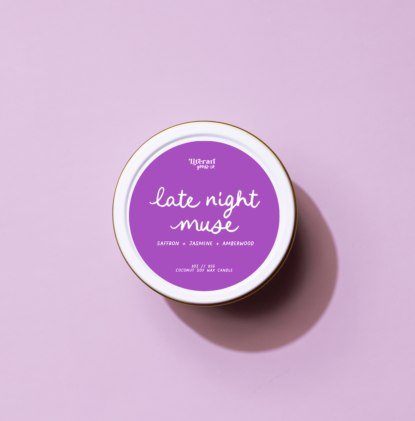 Late night muse bookish candle