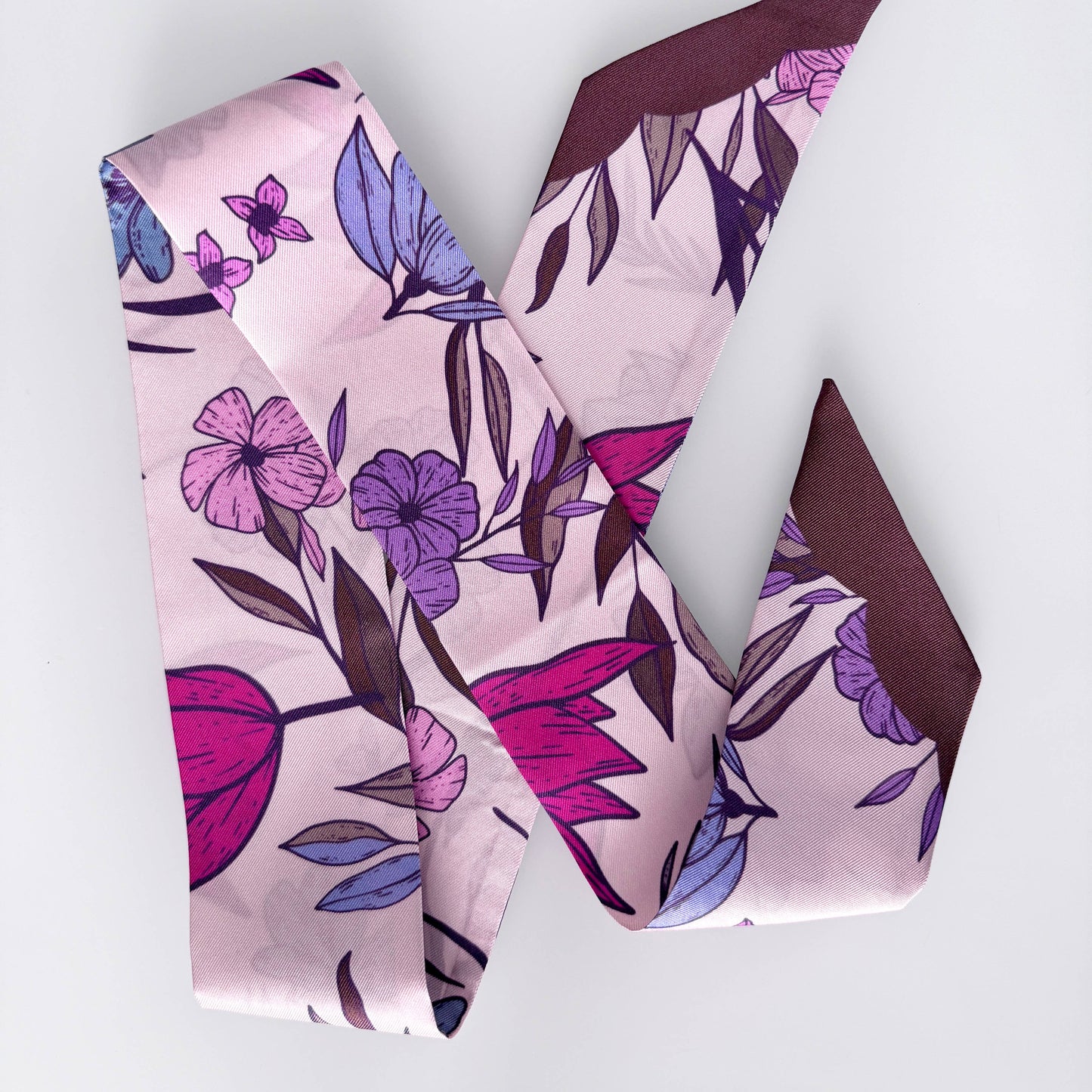 SKINNY SILK SCARF | Vibrant Florals