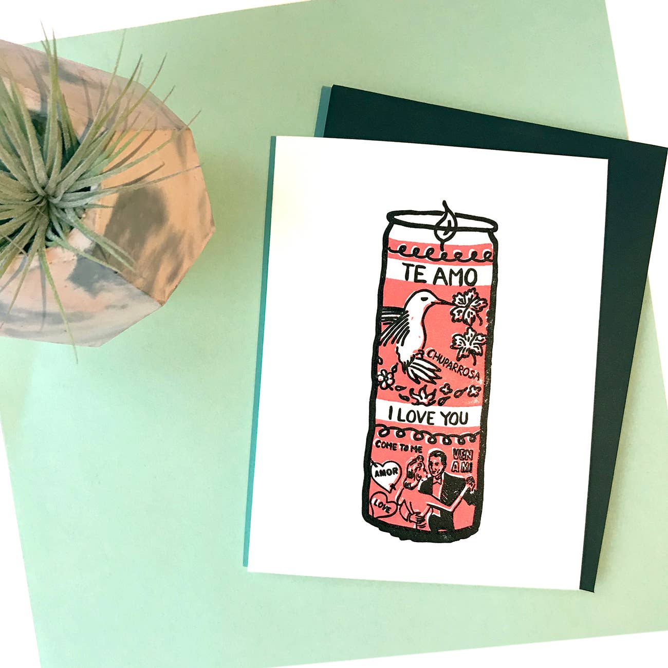 Te Amo Love Prayer Candle Card