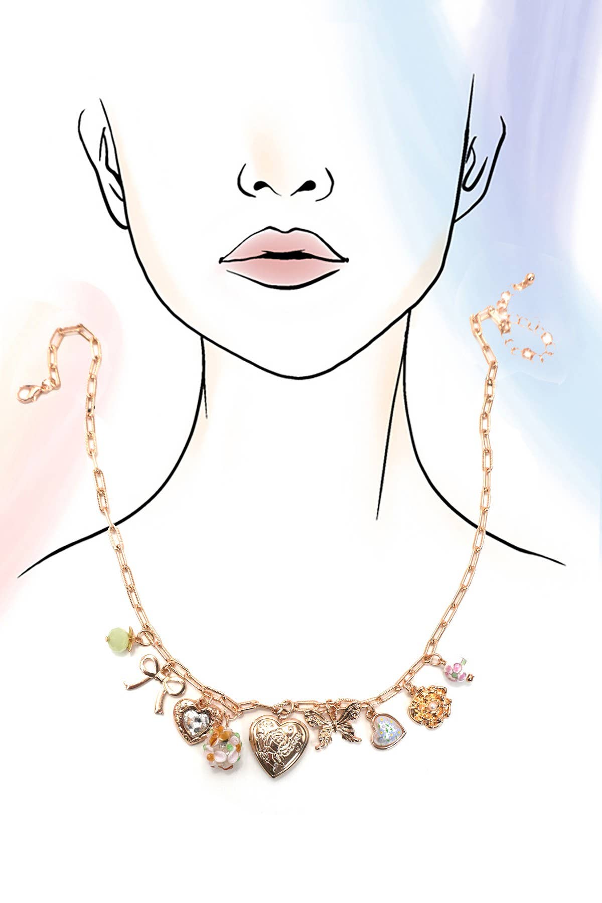 Sweet nothings charm necklace