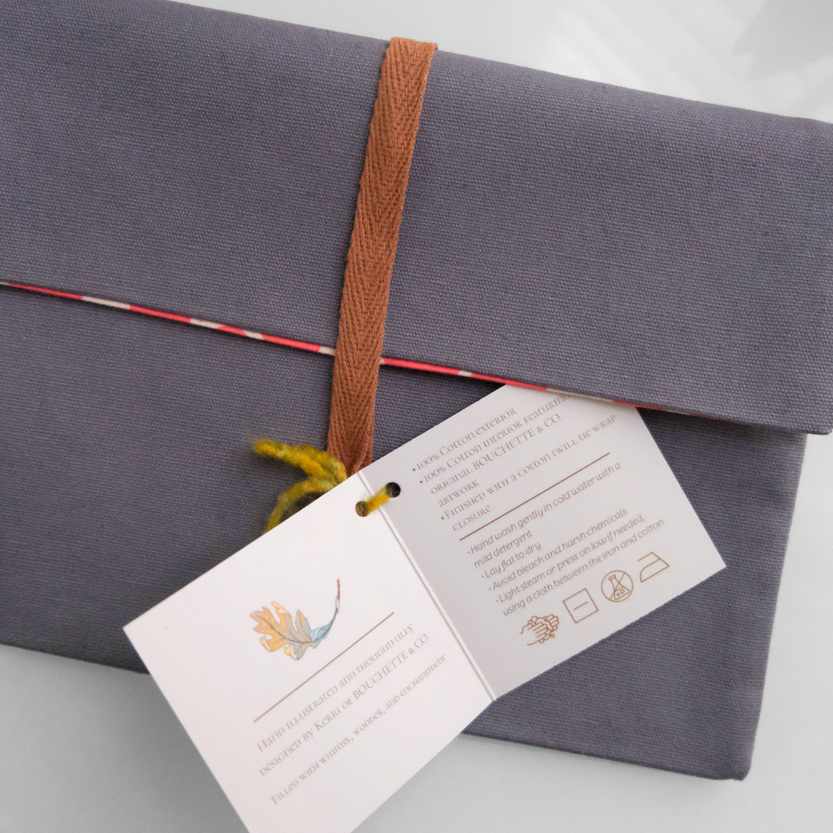 Kindle Holder Reversible | Ember Dot Cotton Canvas