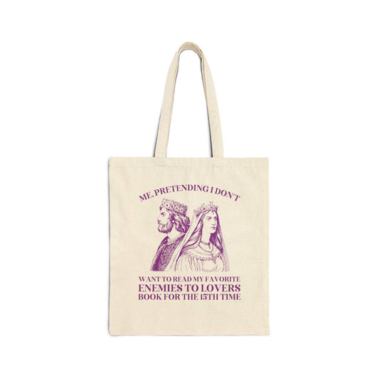 Silly Bookish Enemies to Lovers Romance Reader Tote Bag