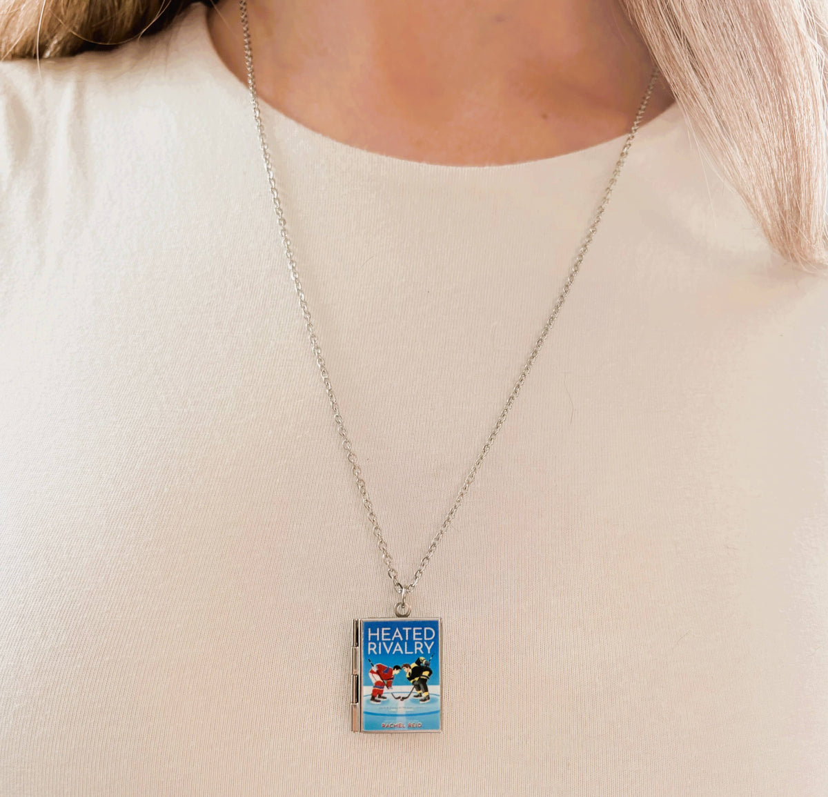 Book Locket Necklace - Heated Rivalry
