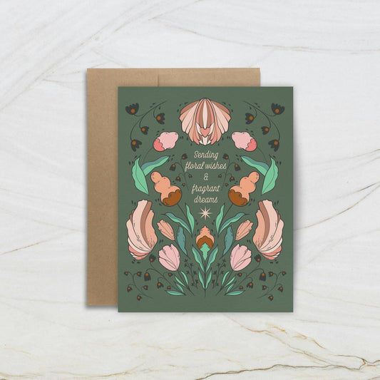GREETING CARD | Floral Wishes Fragrant Dreams