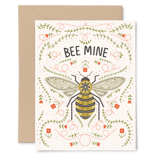 Bee My Valentine Greeting Card