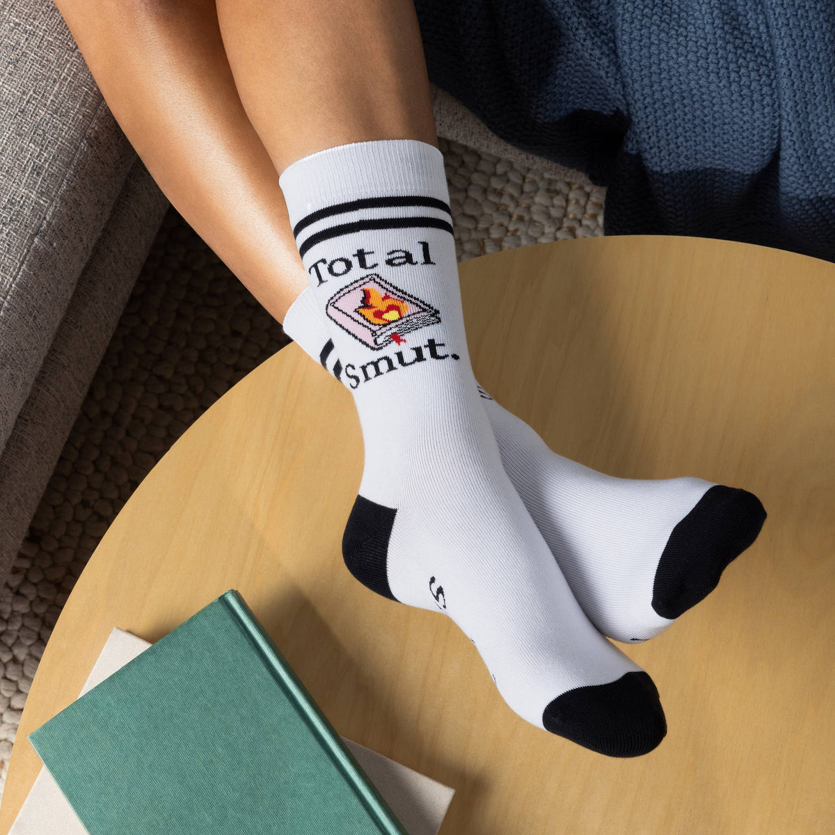 Total Smut Book Socks for Women who Love Reading Romance