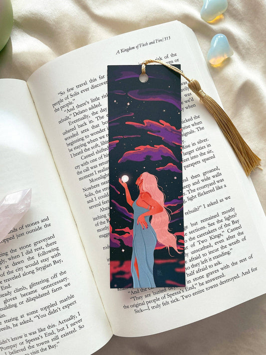 Wanderlust Bookmark (Pink tassel)