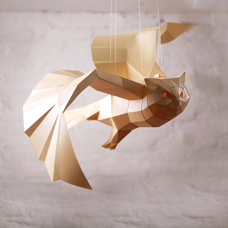 3D Paper Art Hanging Owl Origami Model