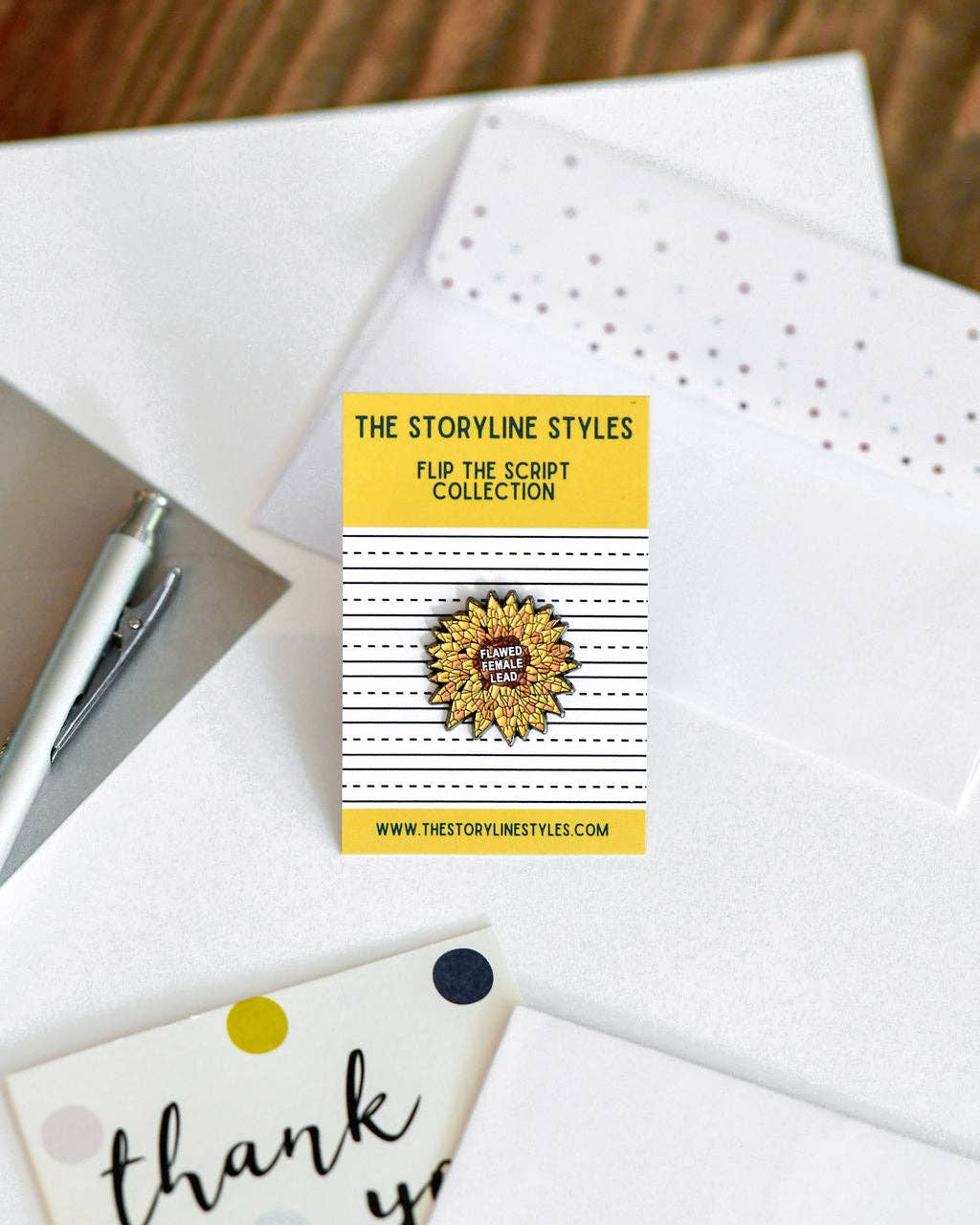 Flawed Female Lead Book Enamel Pin