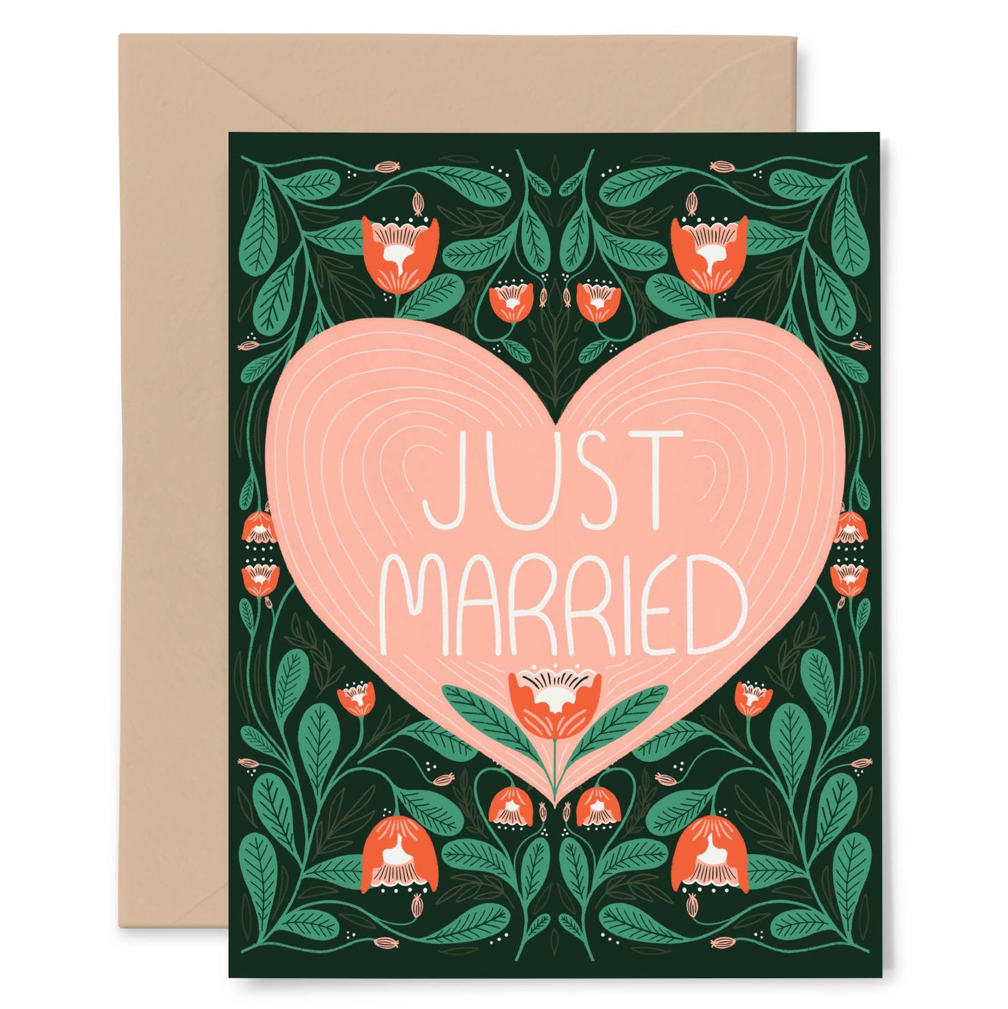 Just Married Wedding Greeting Card
