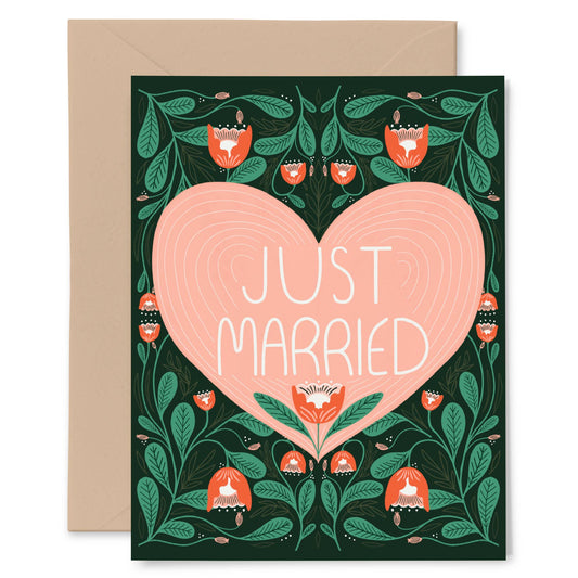 Just Married Wedding Greeting Card