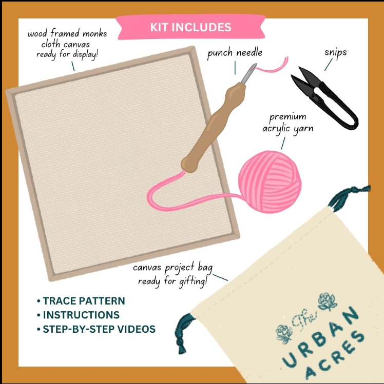 Dragon by Sarah Watts - Punch Needle Frame Kit 